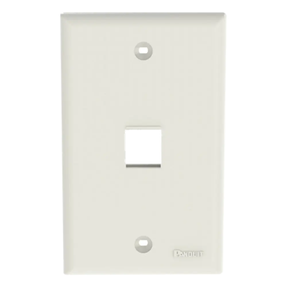 Placa de Pared Vertical / 1 Puerto Keystone / ABS / 69.8 x 114.3 mm / 2.75 x 4.5 pulg. / Blanco Mate / RoHS