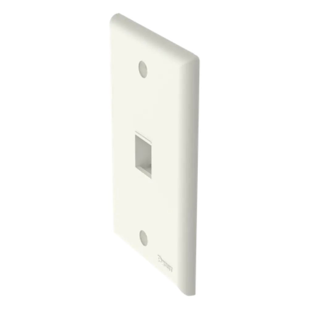 Placa de Pared Vertical / 1 Puerto Keystone / ABS / 69.8 x 114.3 mm / 2.75 x 4.5 pulg. / Blanco Mate / RoHS