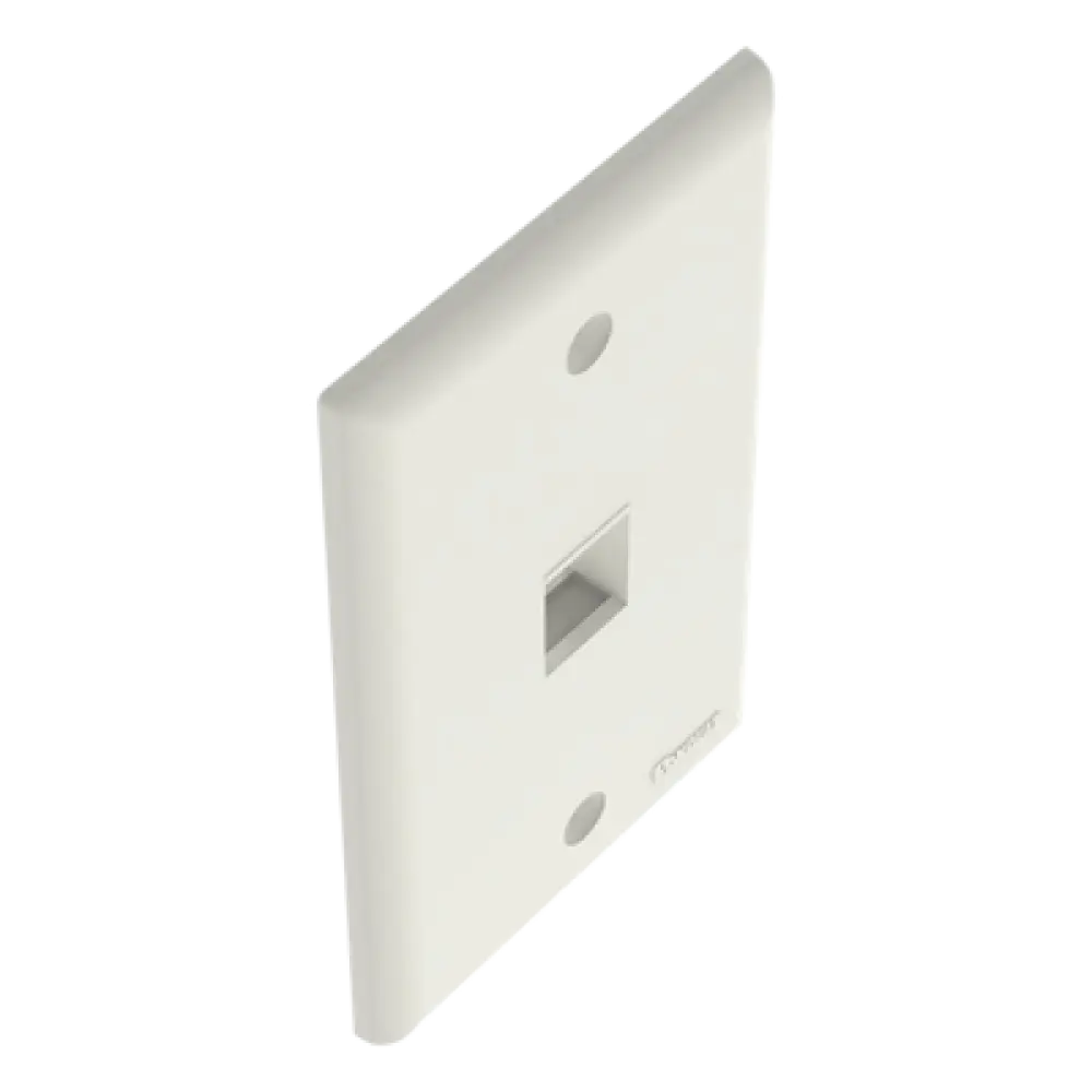 Placa de Pared Vertical / 1 Puerto Keystone / ABS / 69.8 x 114.3 mm / 2.75 x 4.5 pulg. / Blanco Mate / RoHS