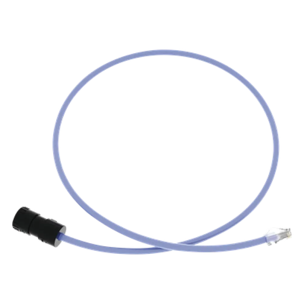 Cable de Conexión en Campo Jack a Plug RJ45 / Cat 6A / CMP Plenum / 1 m (3.28 ft) / Azul