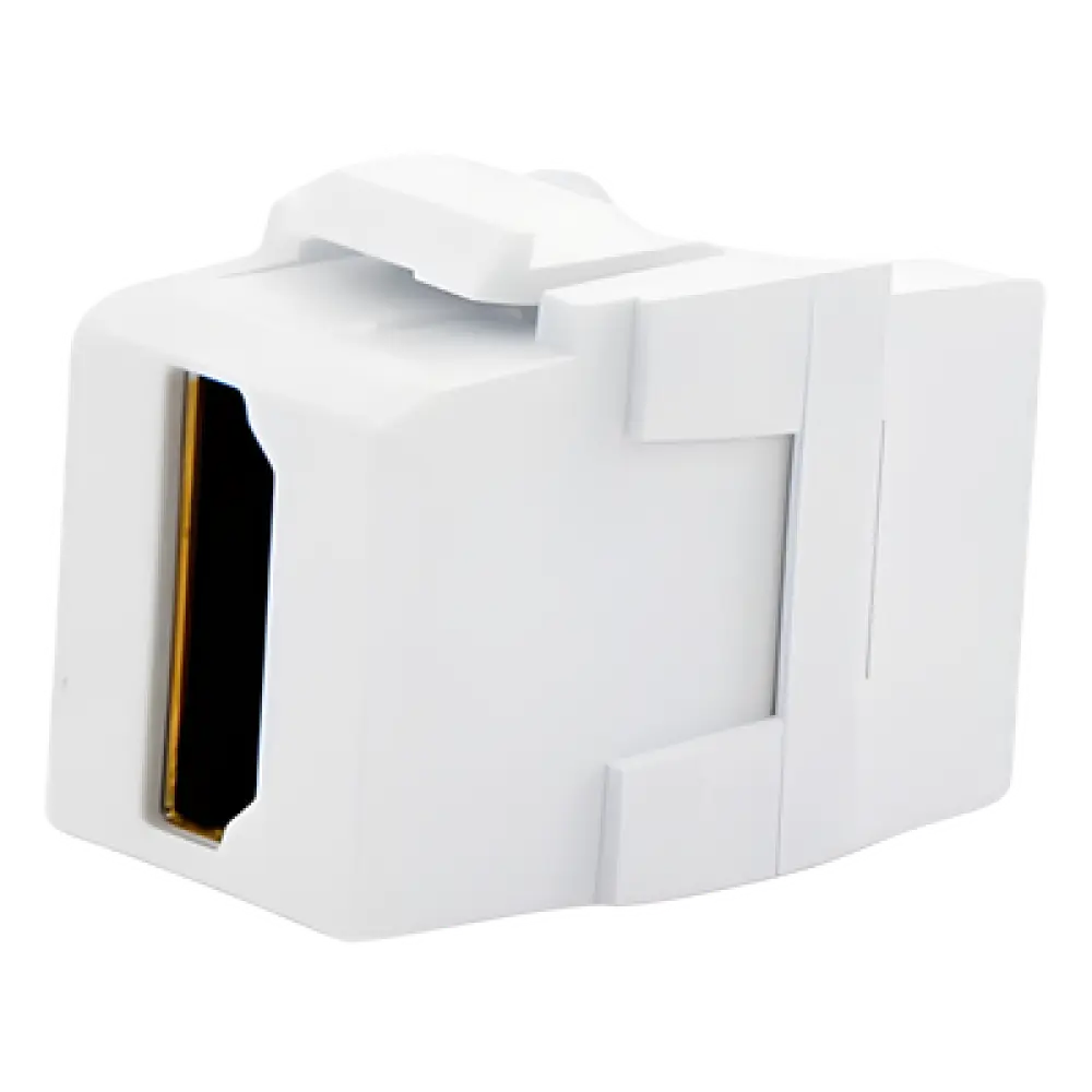 Módulo Acoplador HDMI / Keystone / HDMI 2.0 Cat 2 / Tipo-A Hembra-Hembra / 0.65' x 0.88' / Blanco
