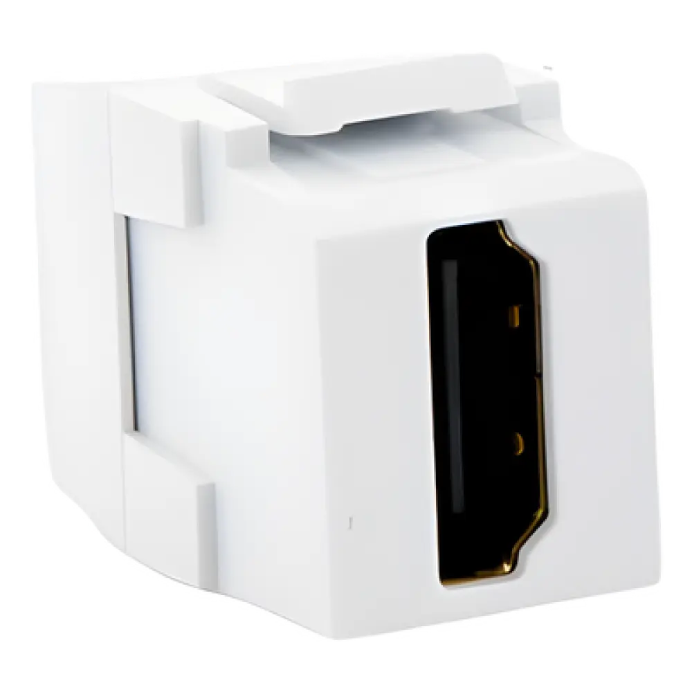 Módulo Acoplador HDMI / Keystone / HDMI 2.0 Cat 2 / Tipo-A Hembra-Hembra / 0.65' x 0.88' / Blanco