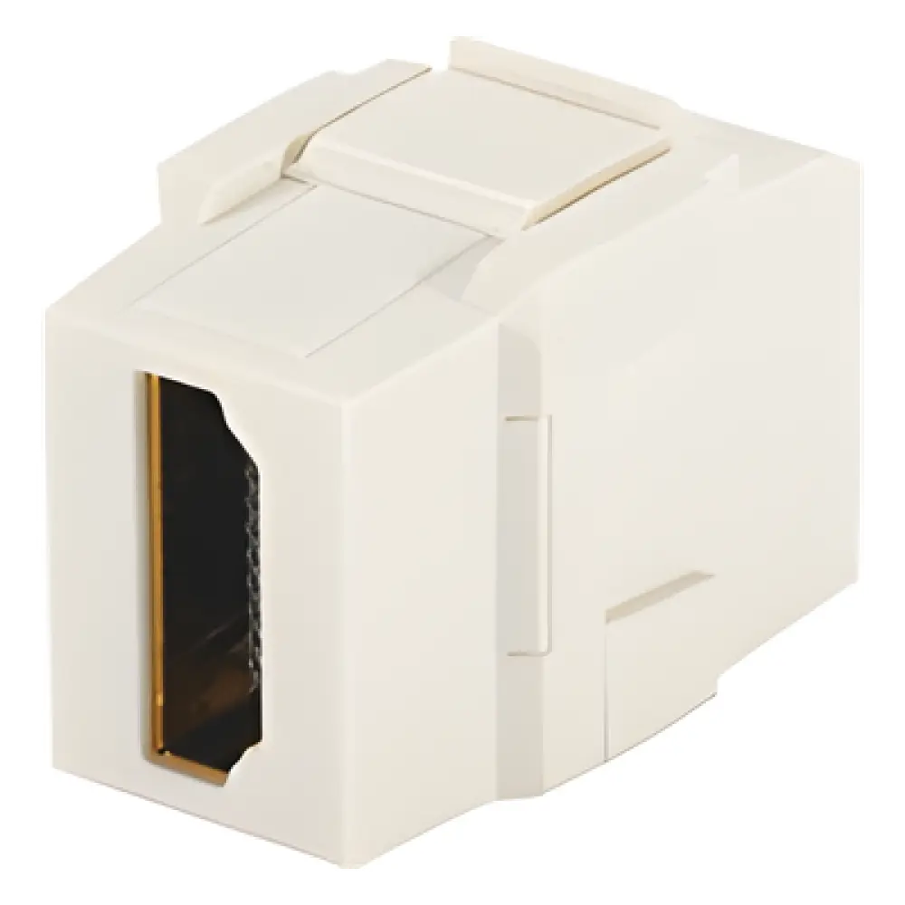 Módulo Acoplador HDMI / Keystone / HDMI 2.0 Cat 2 / Tipo-A Hembra-Hembra / 0.65' x 0.88' / Blanco