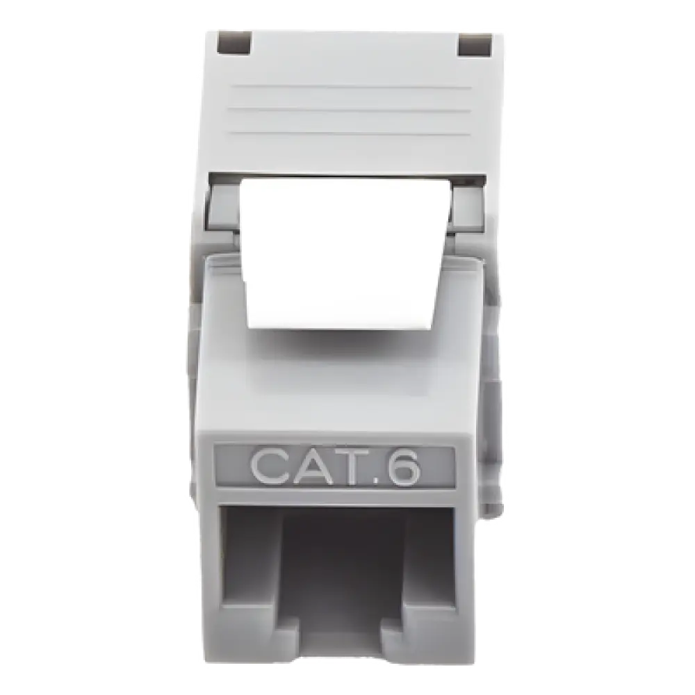 Módulo Jack Keystone / Cat6 / Toolless / Terminación 180° / UTP / Color Gris