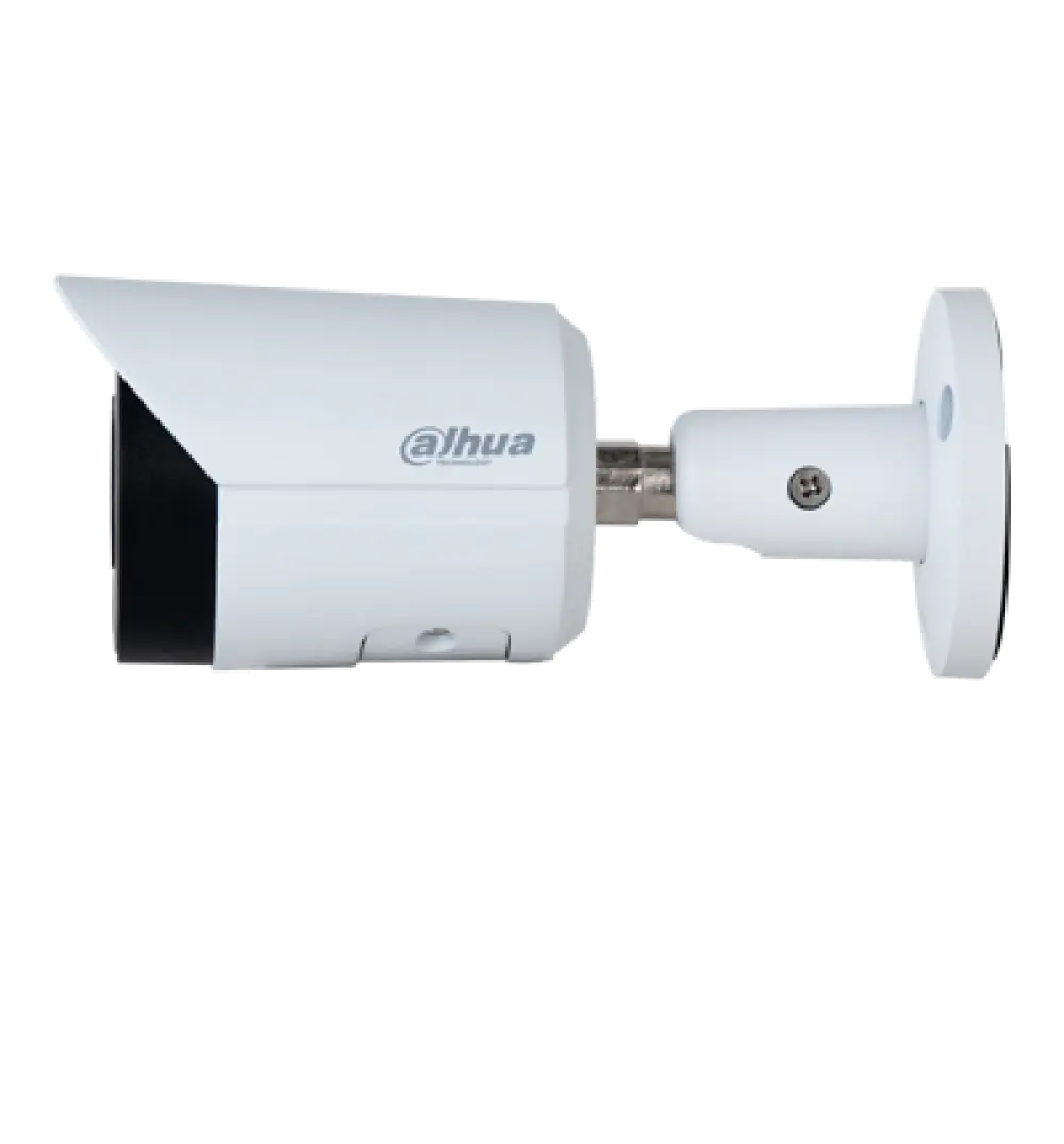 DAHUA IPC-HFW2449S-S-IL - Camara Bullet IP 4 Megapixeles/ Iluminador Dual Inteligente+Full Color/ WizSense/ Lente de 2.8mm/ 95 Grados/ Microfono Integrado/ 30 Mts de IR y Luz Visible/ Metal/ Ranura MicroSD/ WDR 120dB/ SMD Plus/ PoE