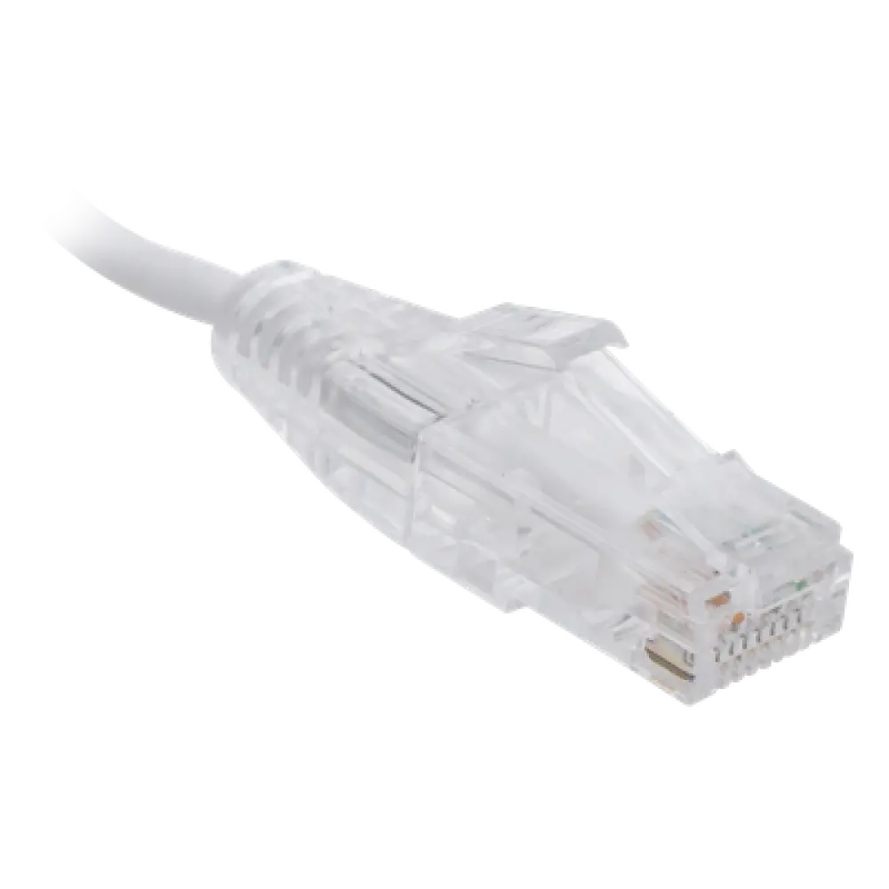 Cable de Parcheo Slim UTP Cat6 / 1 Metro (3.28 Pies) / 28 AWG / Blanco / 1 Gbps+