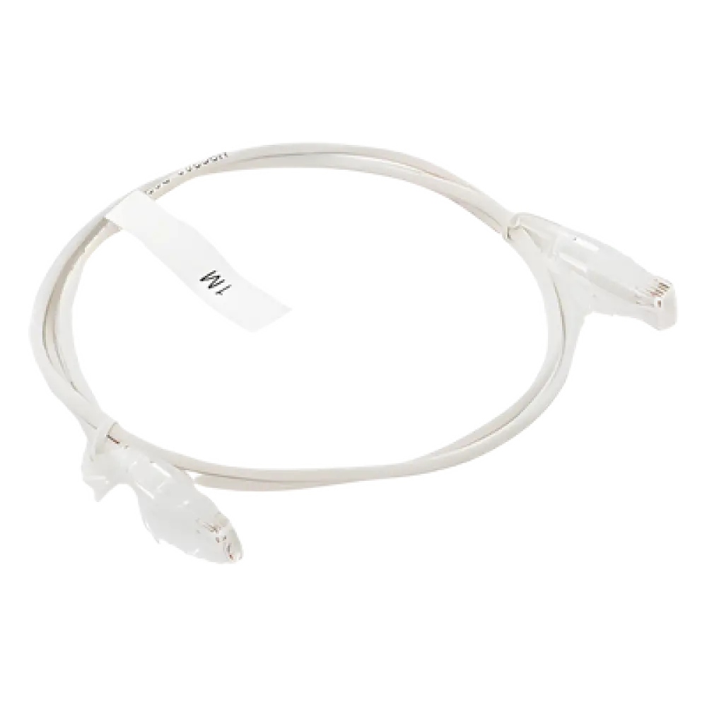 Cable de Parcheo Slim UTP Cat6 / 1 Metro (3.28 Pies) / 28 AWG / Blanco / 1 Gbps+