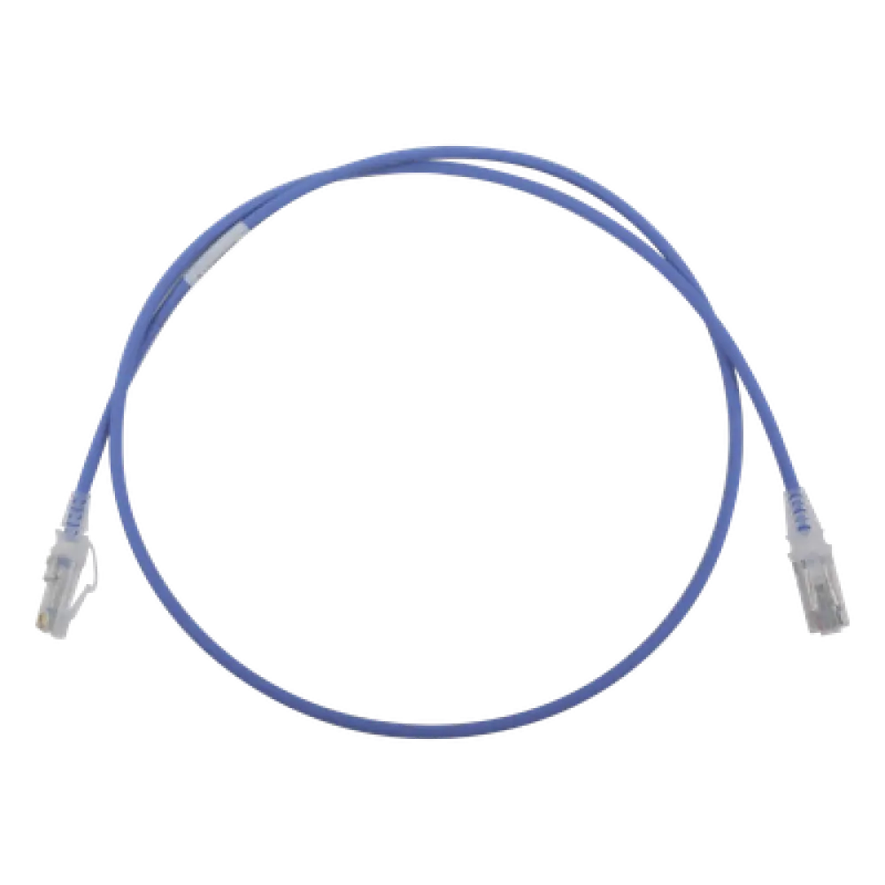 Patch Cord Cat6 UTP / CM/LS0H / 0.91 m (3 ft) / 28AWG Diámetro Reducido / Azul
