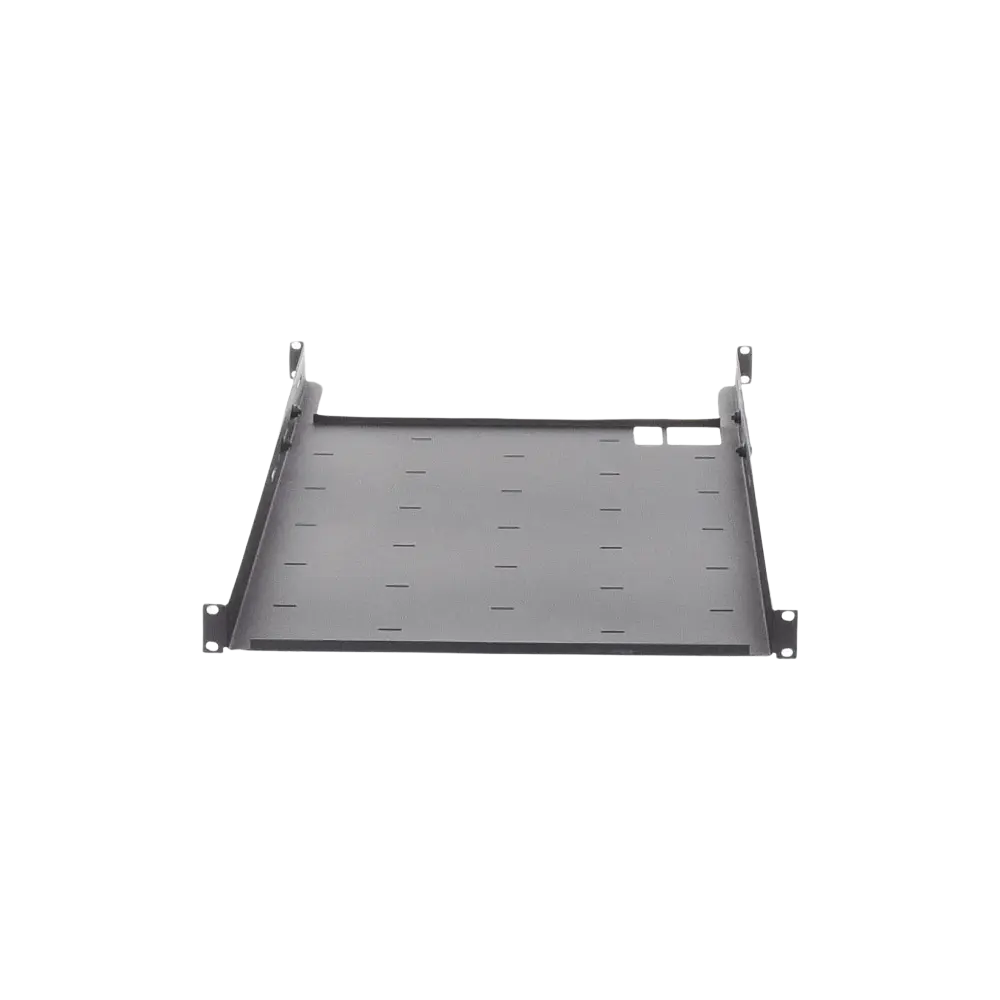 Charola Ajustable para Rack de 19" de 4 postes de 1 Unidad de Espacio. Profundidad de 633 a 816 mm