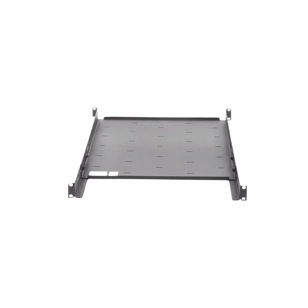 Charola Ajustable para Rack de 19" de 4 postes de 1 Unidad de Espacio. Profundidad de 633 a 816 mm