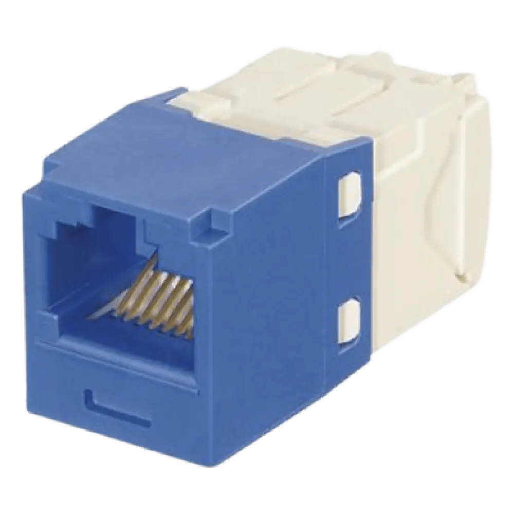 Módulo Jack RJ45 / Cat 6 / Terminación TG sin herramienta / Mini-Com con llaveado por color / UTP / 22-26 AWG