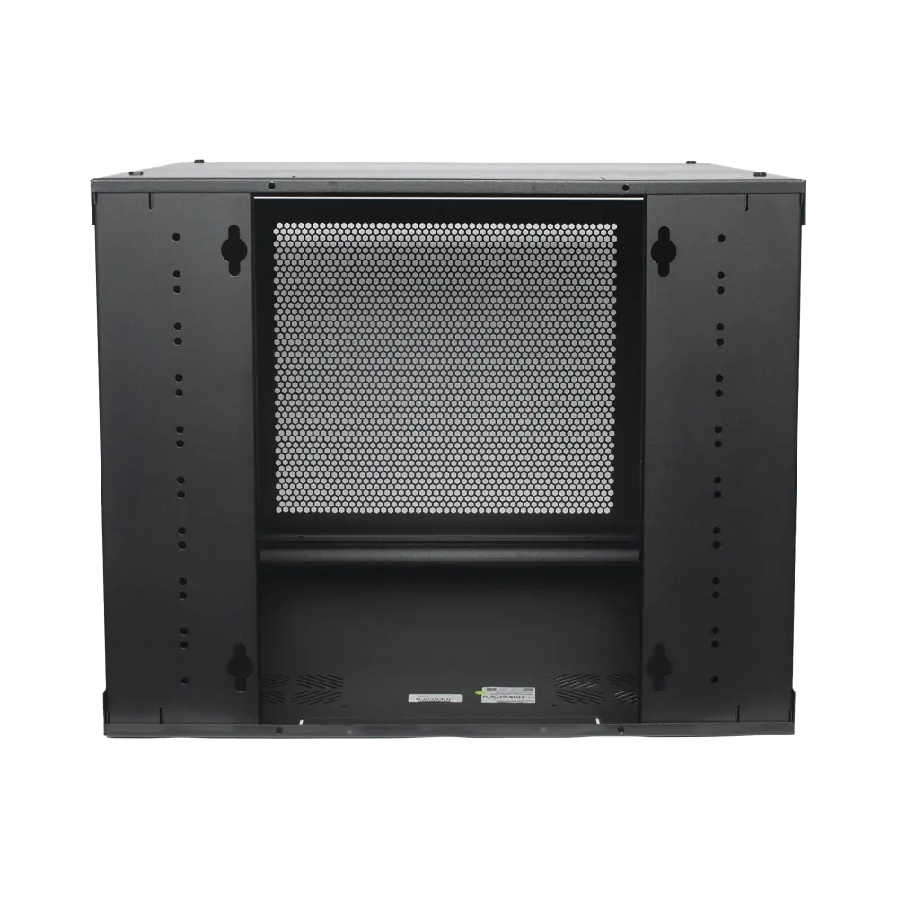 Gabinete de Pared con Puerta Perforada, 635mm de Profundidad, 9U Rack de 19 in, Acero Reforzado