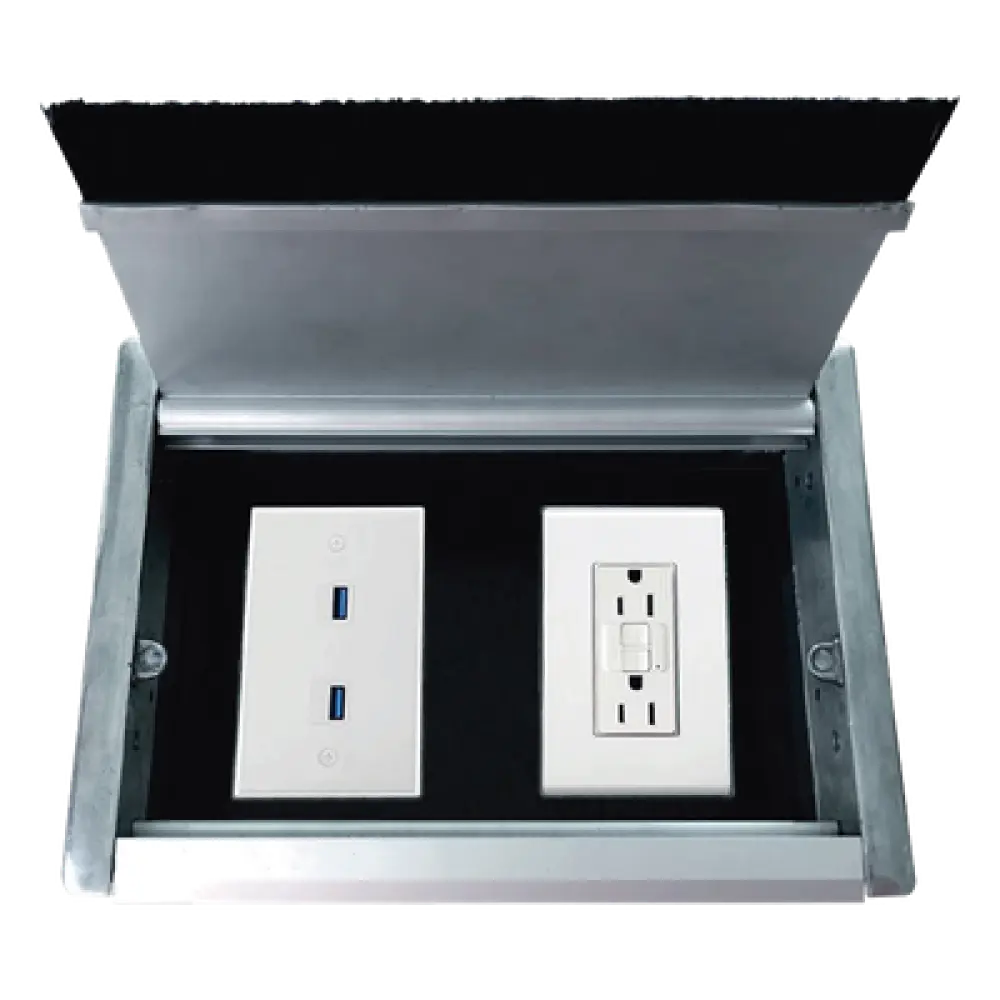 Caja Universal Vacía / 2 Módulos / Aluminio Anodizado / Escritorio / 2m / 6.56 ft / -20°C a +80°C