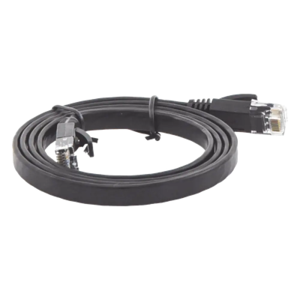 Cable de Red Ethernet Plano / Cat6 / 1m (3.28 ft) / 1000 Mbps / 600 MHz / Conectores RJ45 Chapados en Oro