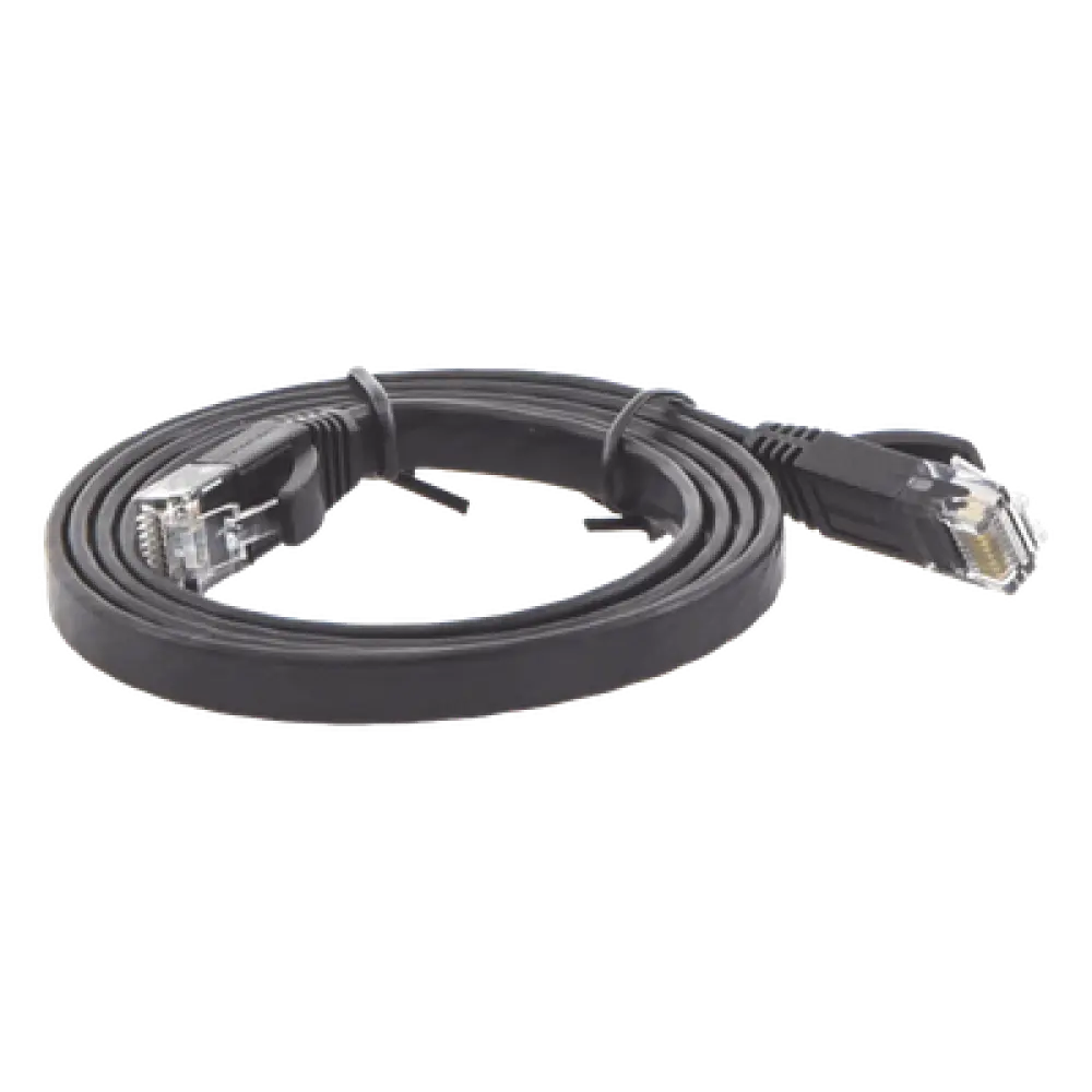 Cable de Red Ethernet Plano / Cat6 / 1m (3.28 ft) / 1000 Mbps / 600 MHz / Conectores RJ45 Chapados en Oro