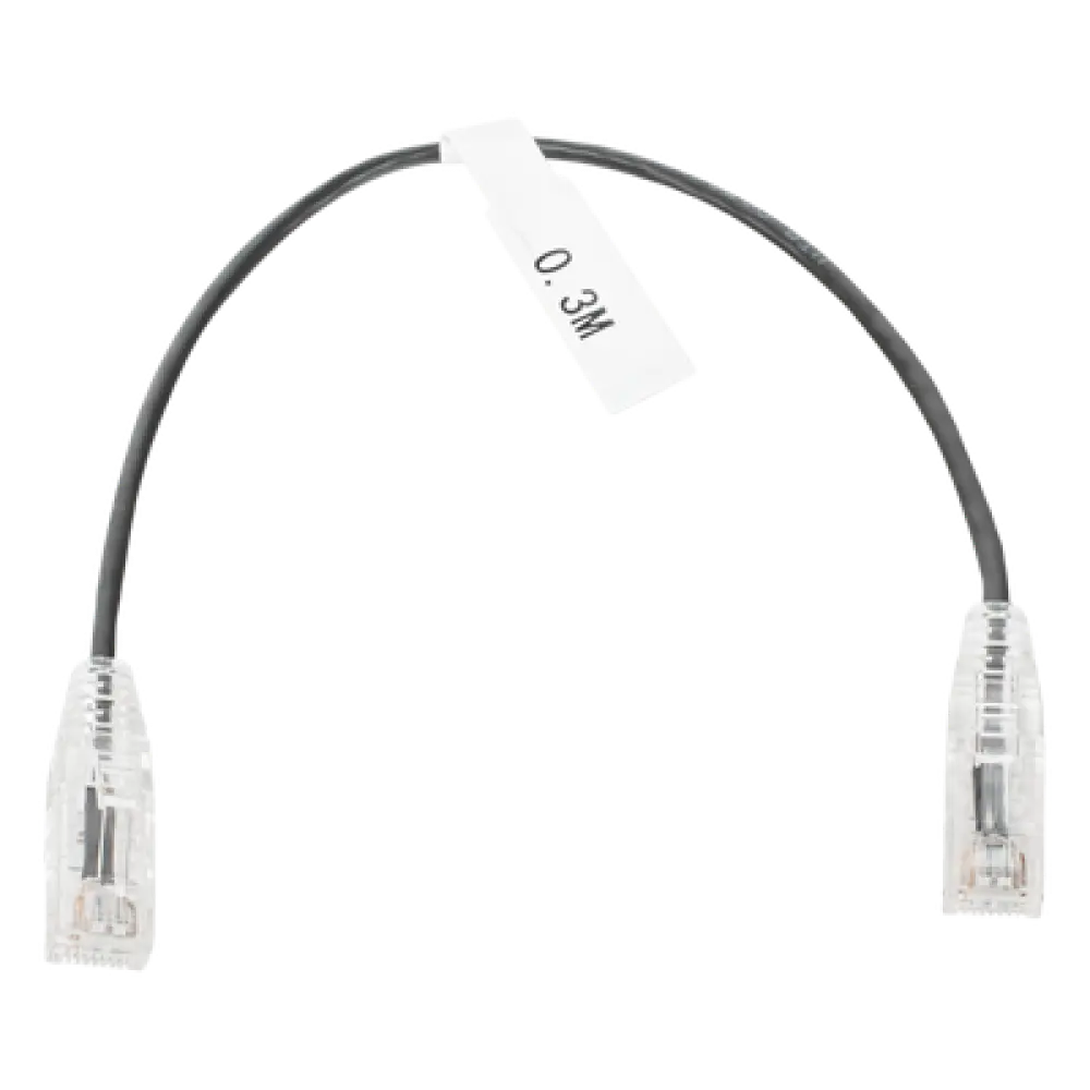 Cable de Parcheo Slim UTP Cat6 / 30 cm (0.98 ft) / 28 AWG / 1 Gbps+ / RJ45 / IEEE 802.3ab