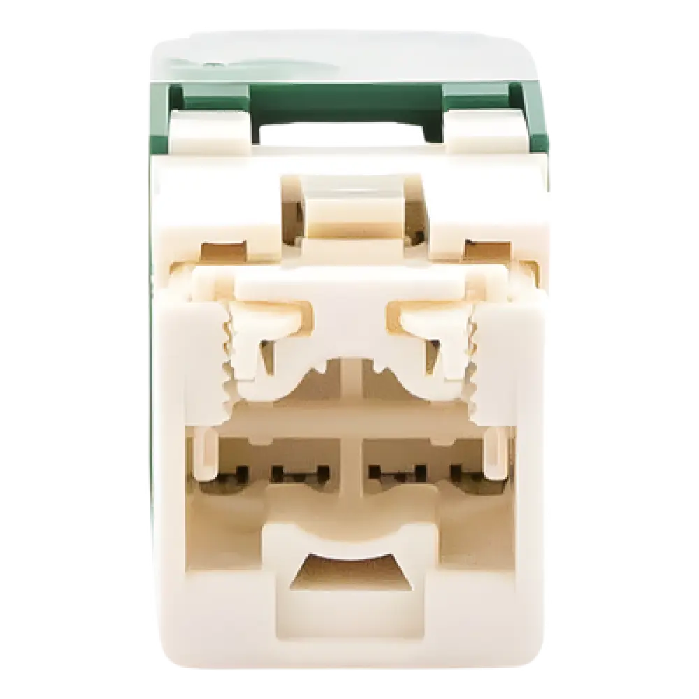 Conector Jack RJ45 / Categoría 6 / 8 Posiciones 8 Cables / Terminación Sin Impacto / Color Verde