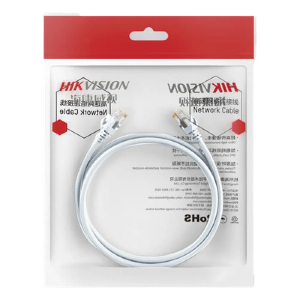 Cable de Parcheo / UTP / Cat. 6 (24 AWG) / 0.50 Metros (1.64 Pies) / Color Blanco / PoE+ / Interior