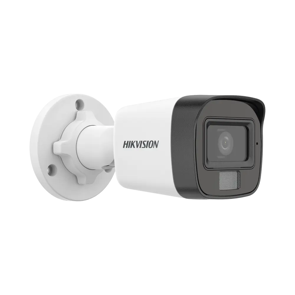 [Dual Light] Bala IP 2 Megapixel (1080p) / Lente 2.8 mm / Ángulo de visión 101° / 20 mts IR + 15 mts Luz Blanca / Micrófono Integrado / ACUSENSE Lite / Exterior IP67 / PoE / dWDR / H.265+ / ONVIF