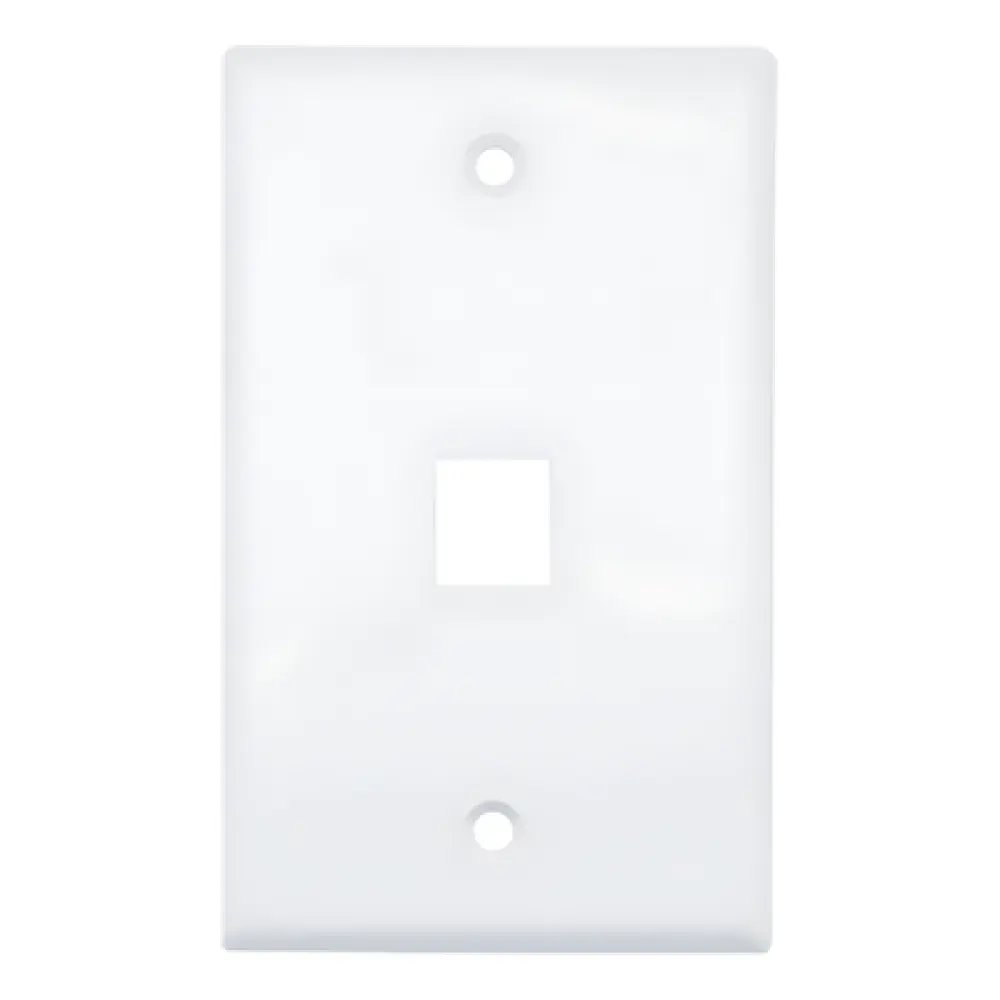 Placa de Pared / 1 Puerto / 114x70x10 mm / UL 94 V-0 / Blanco / 20 Piezas / ABS