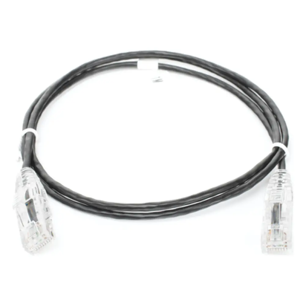 Cable de Parcheo Slim UTP Cat6 / 1 Metro (3.28 Pies) / 28 AWG / Negro / 1 Gbps+
