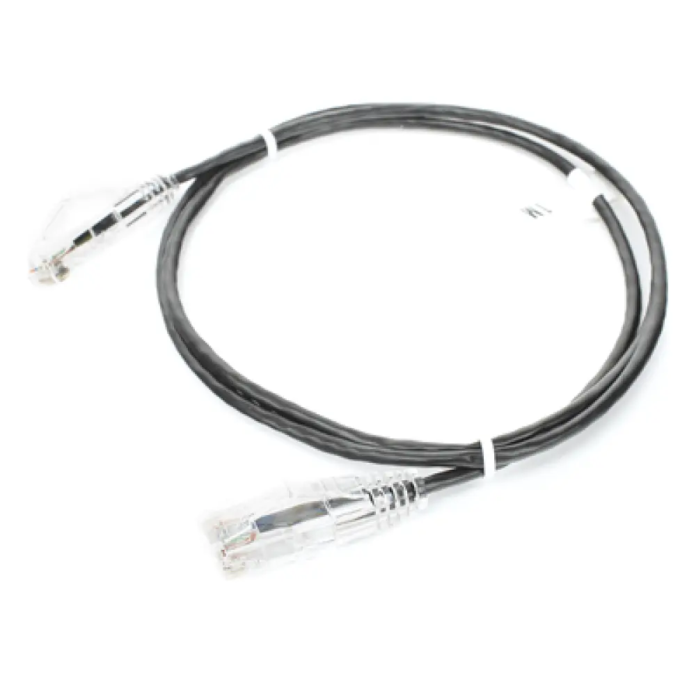Cable de Parcheo Slim UTP Cat6 / 1 Metro (3.28 Pies) / 28 AWG / Negro / 1 Gbps+