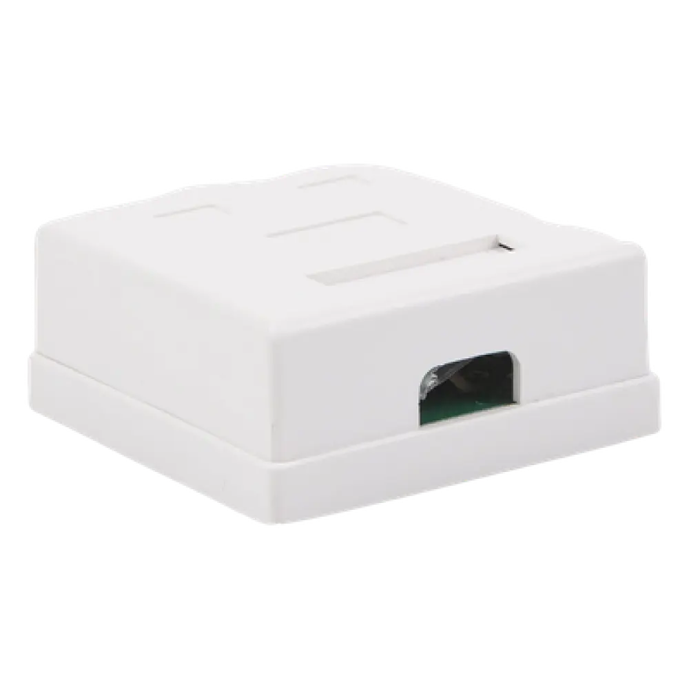 Caja de Pared / 2 Puertos / Cat5e Clase D / RJ11 Telefónico / T568A-B / Superficial
