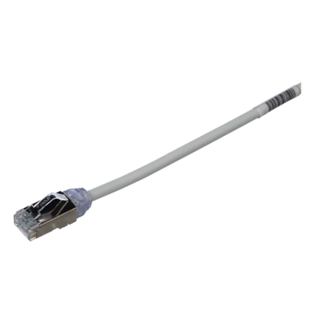 Patch Cord Cat6A / 28 AWG Diámetro Reducido / S/FTP Blindado / CM/LS0H / 2 m (6.56 ft) / Gris