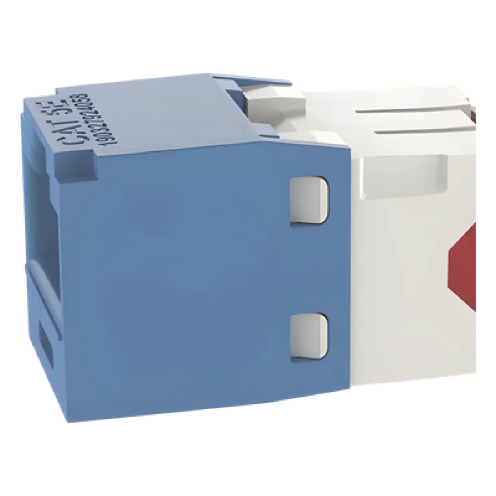 Jack RJ45 / Categoría 5e / Terminación sin herramienta / 22-24 AWG / 100W PoE / Azul