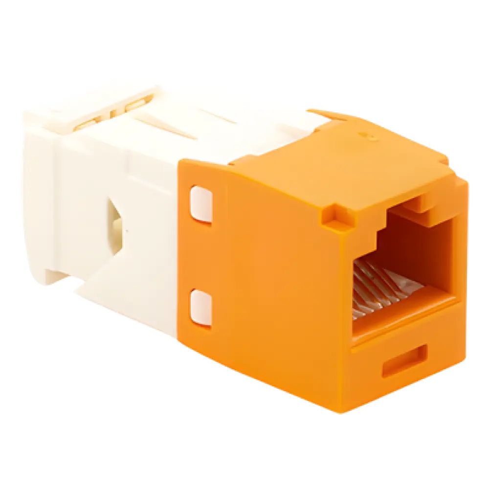 Módulo Jack RJ45 / Cat 6 / 8P8C / Terminación TG Sin Herramienta / 22-26 AWG / Naranja