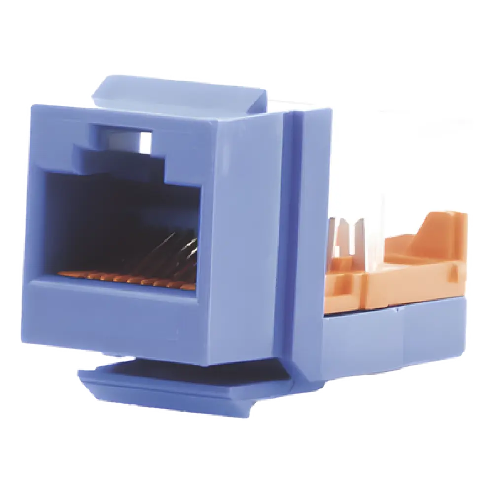 Jack Keystone / Cat 5e / RJ45 / 8P8C / Leadframe / T568A-B / Azul / 1 Puerto