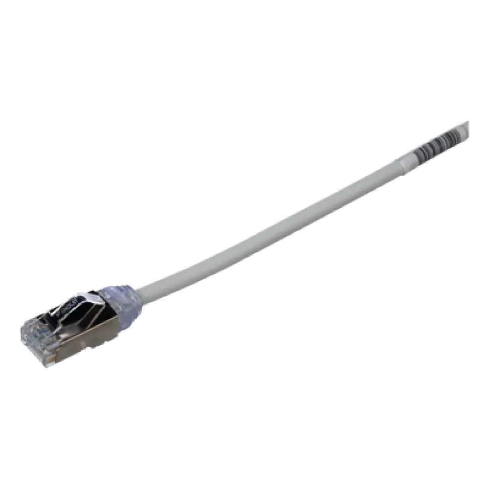 Patch Cord Cat6A / 28 AWG / S/FTP Blindado / CM/LS0H / 1 Metro (3.28 Pies) / Gris