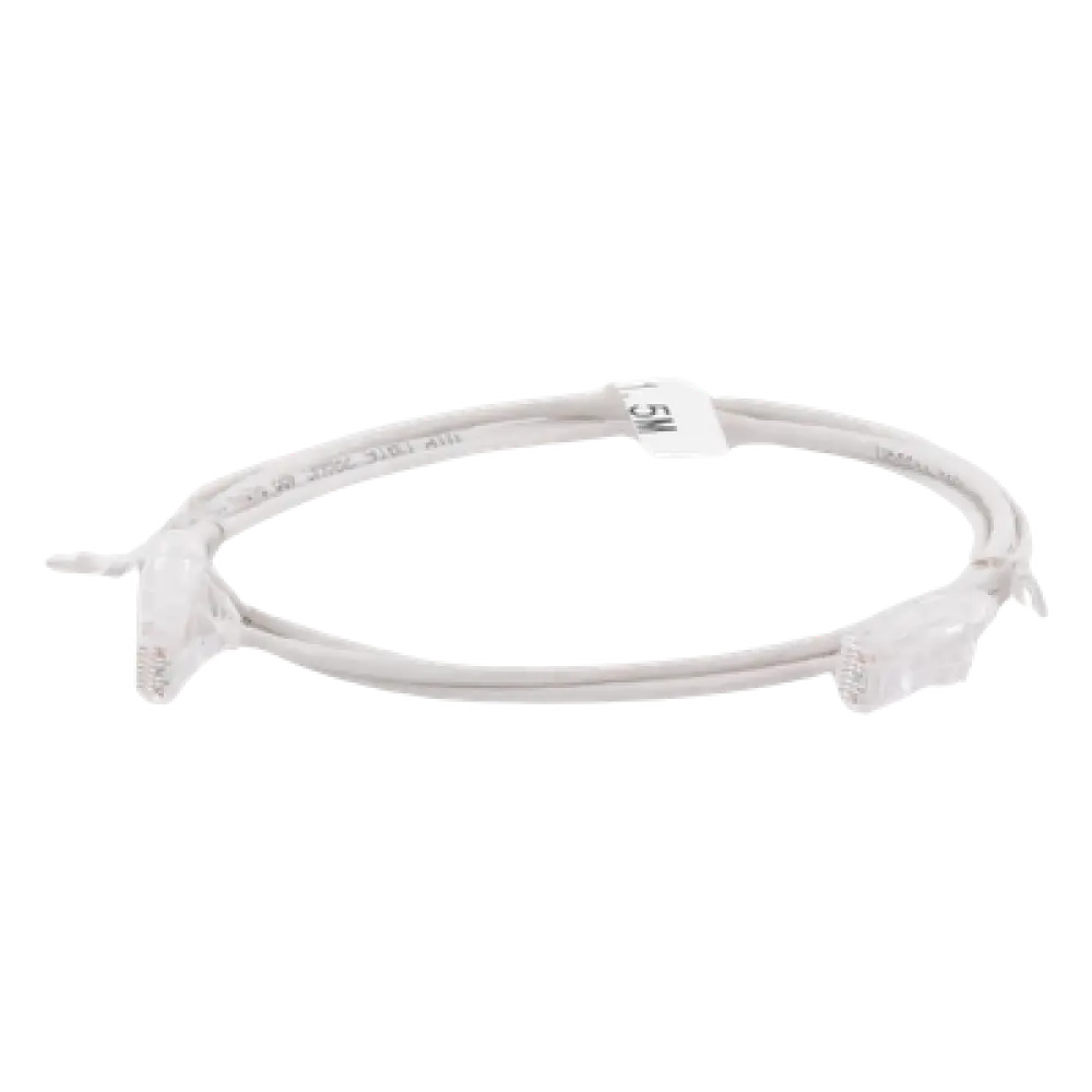 Cable de Parcheo Slim UTP Cat6 / 1.5 m (4.92 ft) / 28 AWG / Blanco / Diámetro Reducido