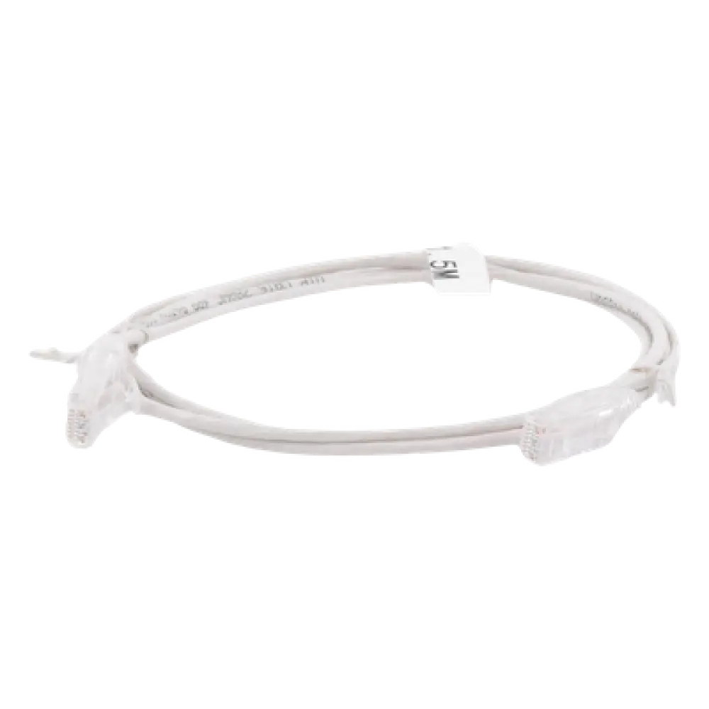 Cable de Parcheo Slim UTP Cat6 / 1.5 m (4.92 ft) / 28 AWG / Blanco / Diámetro Reducido