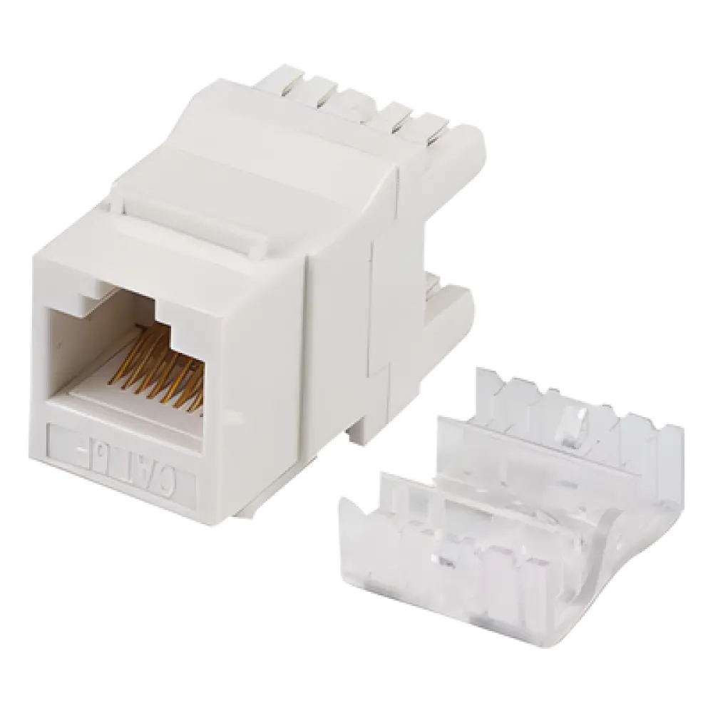 Módulo Jack Keystone / Cat5e / Terminación 180° / Sin Blindaje / 1 Puerto / Blanco
