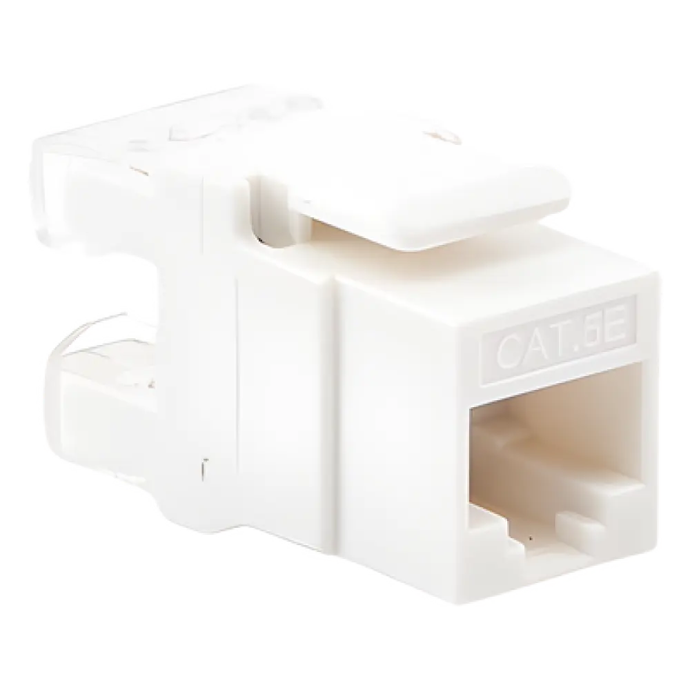 Módulo Jack Keystone / Cat5e / Terminación 180° / Sin Blindaje / 1 Puerto / Blanco
