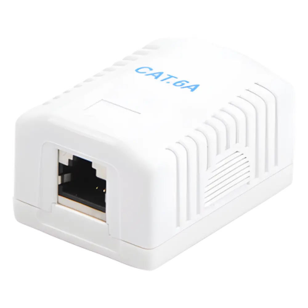 Caja de Pared / 1 Puerto / Cat6A Blindado / T568A/B / 125 VAC / 1.5 A / 750 Ciclos / 0.131 ft x 0.131 ft