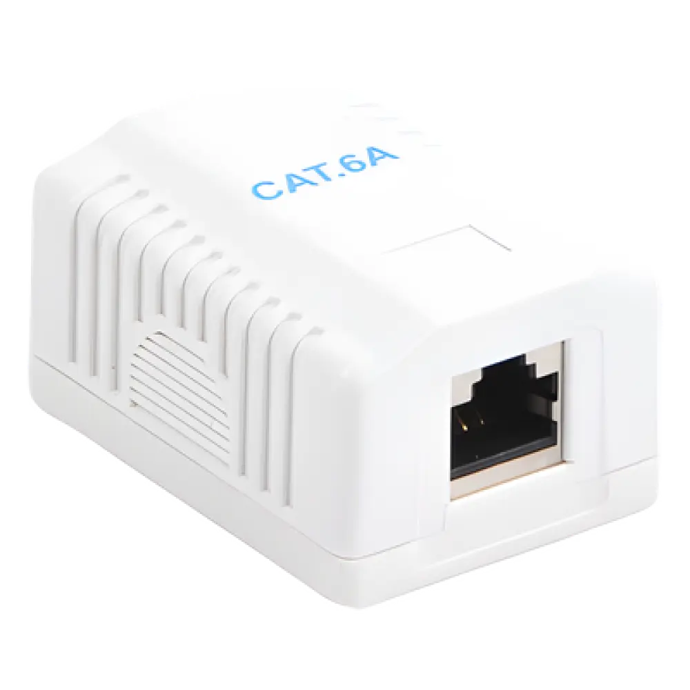 Caja de Pared / 1 Puerto / Cat6A Blindado / T568A/B / 125 VAC / 1.5 A / 750 Ciclos / 0.131 ft x 0.131 ft