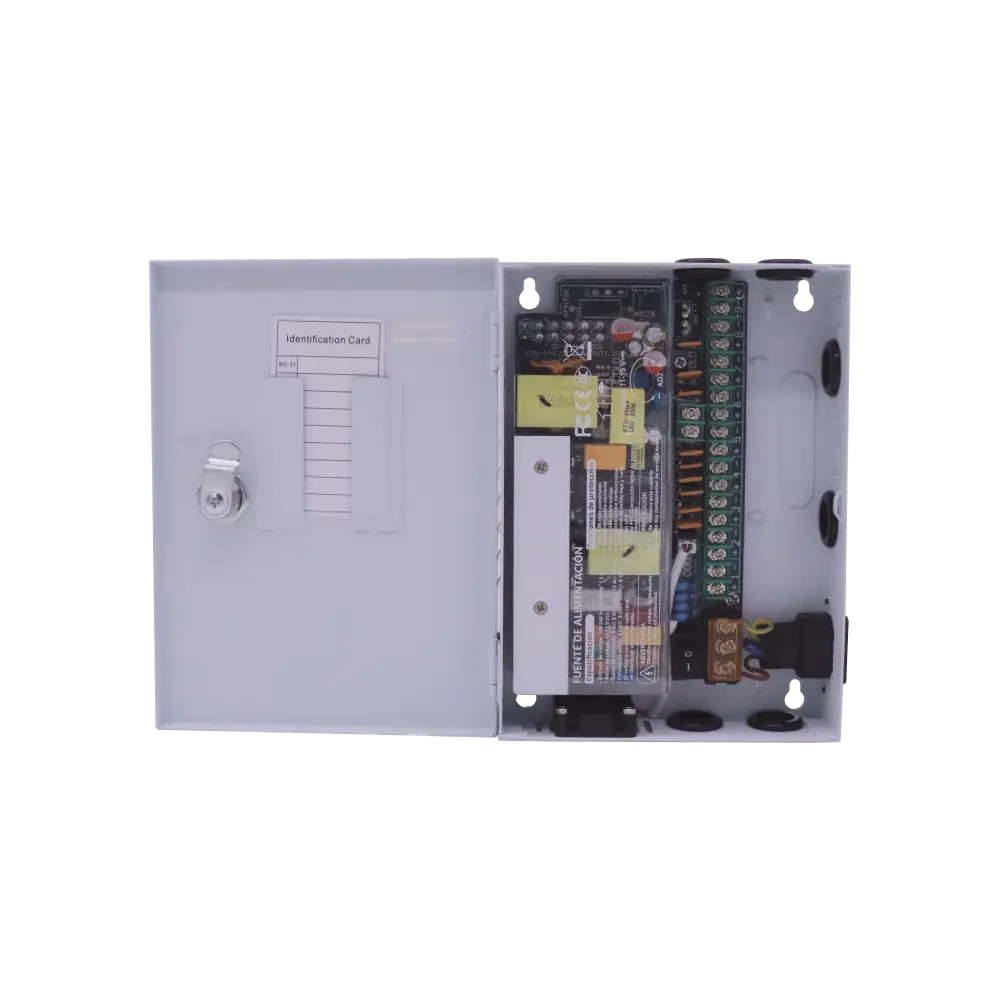 Fuente PREMIUM / 11-15 V / 9 canales / 16 A / Alta tecnología en seguridad / Doble ventilador / Hasta 1.8 Amperes por Salida / Filtro de ruido por canal / Diseño de alta gama.