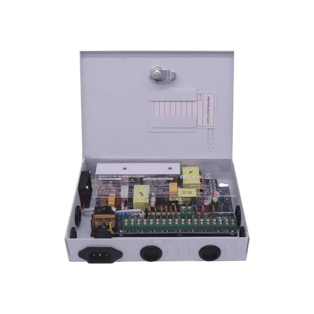 Fuente PREMIUM / 11-15 V / 9 canales / 16 A / Alta tecnología en seguridad / Doble ventilador / Hasta 1.8 Amperes por Salida / Filtro de ruido por canal / Diseño de alta gama.