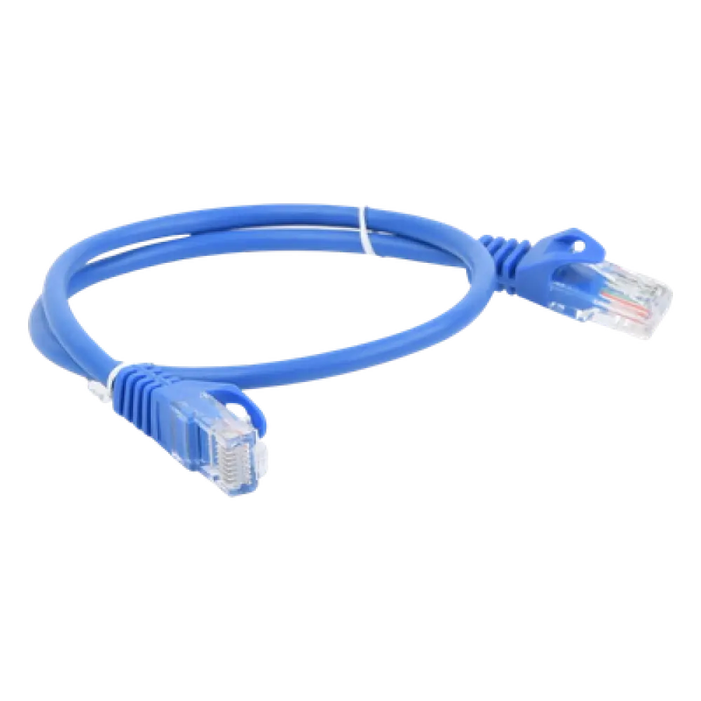 Cable de Parcheo UTP Cat5e / 0.5 m (1.64 ft) / Azul / RJ45 / 100 Ohm