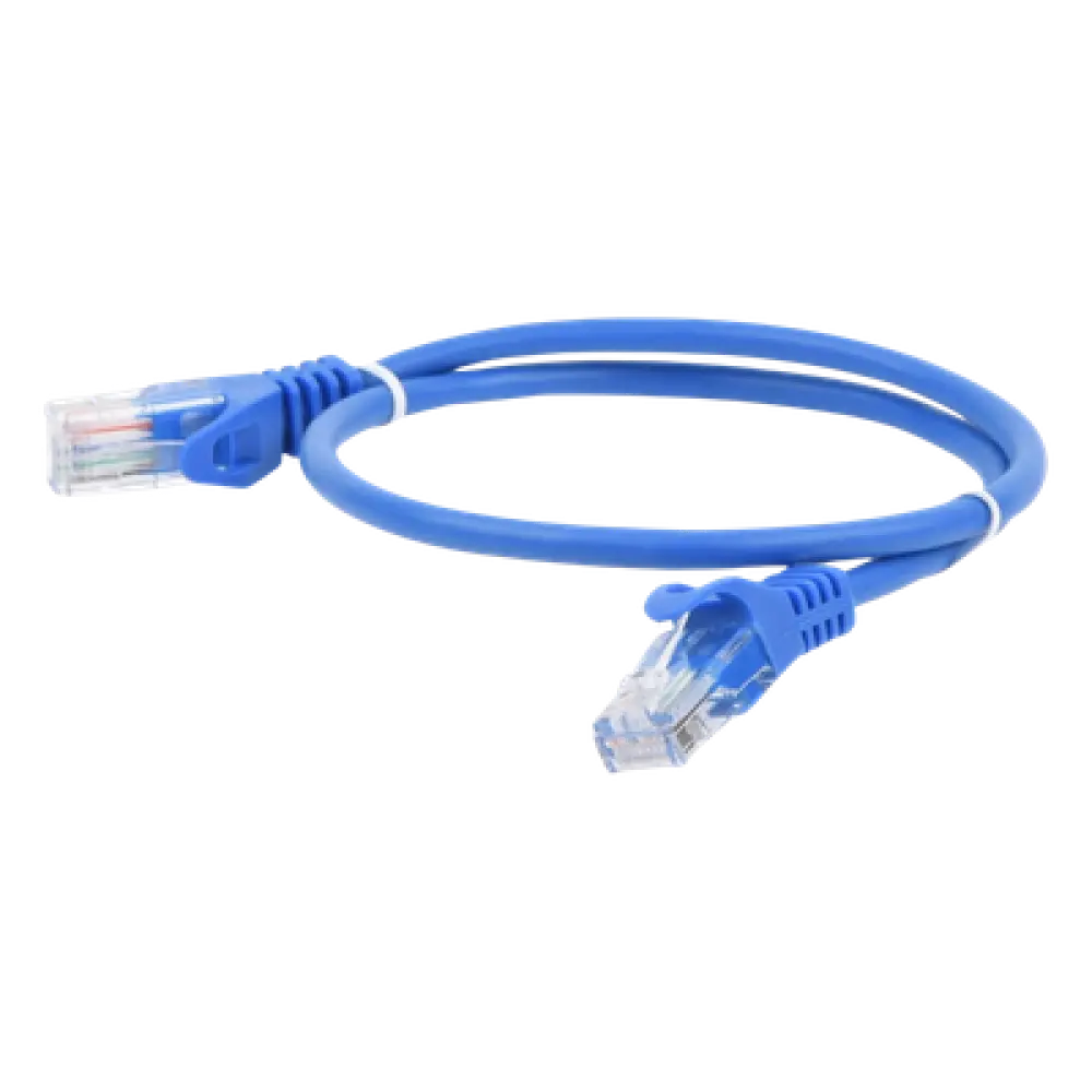 Cable de Parcheo UTP Cat5e / 0.5 m (1.64 ft) / Azul / RJ45 / 100 Ohm