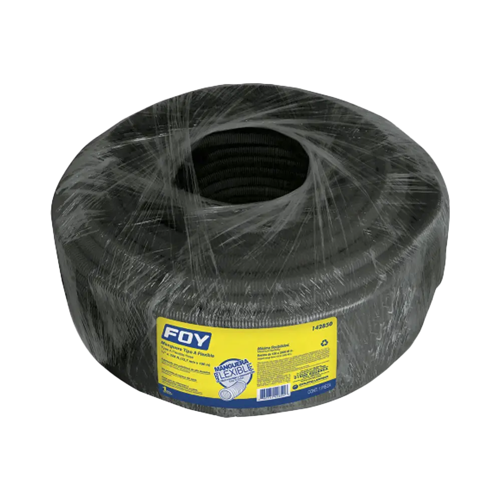 Manguera flexible para cables 3/4" x 50 m /Polietileno Alta Densidad HDPE/ Sin guía /Para uso en interiores.