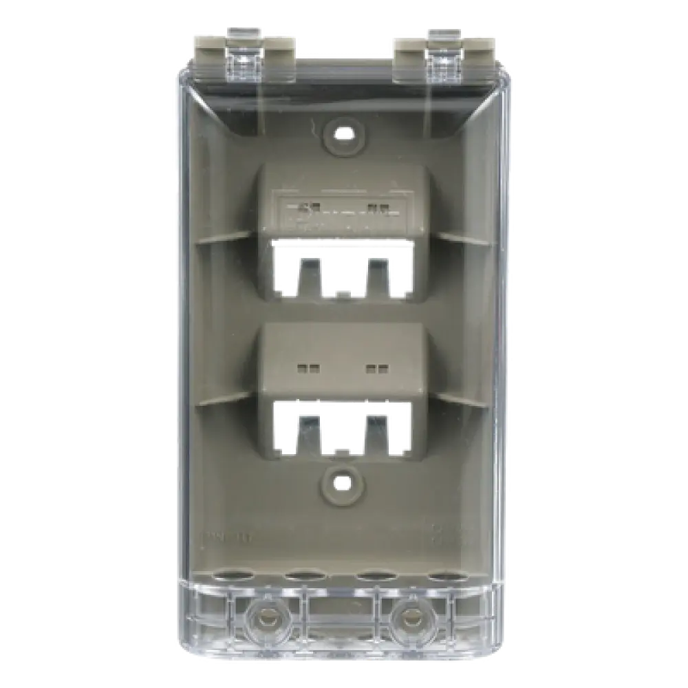 Placa de Pared Vertical / IP56 / 4 Puertos Mini-Com / Policarbonato / 5.69 x 3.07 x 2.19 in