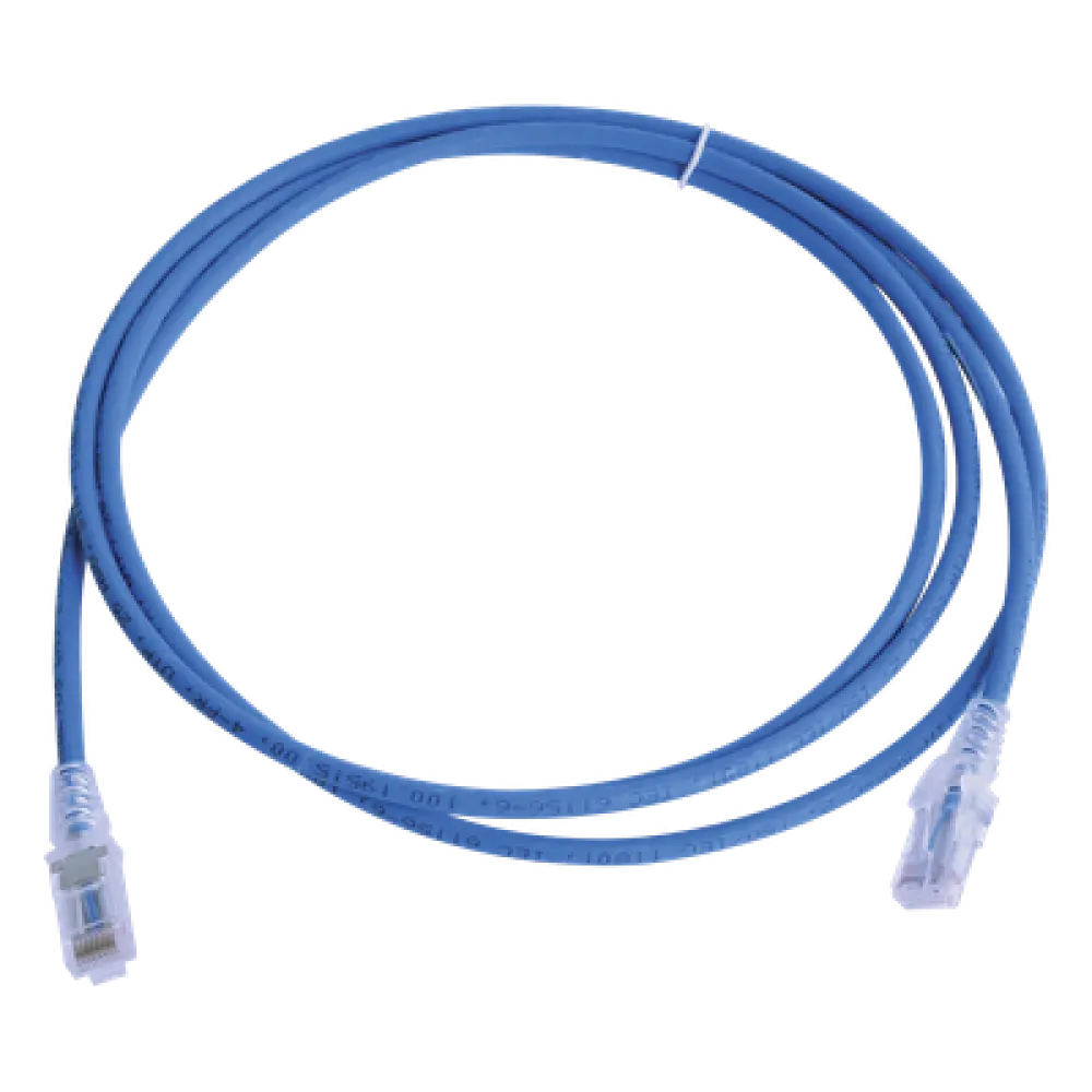 Patch Cord Modular Cat6 UTP / CM-LS0H / 2.13 m (7 pies) / 26 AWG / Ultra Delgado / Azul