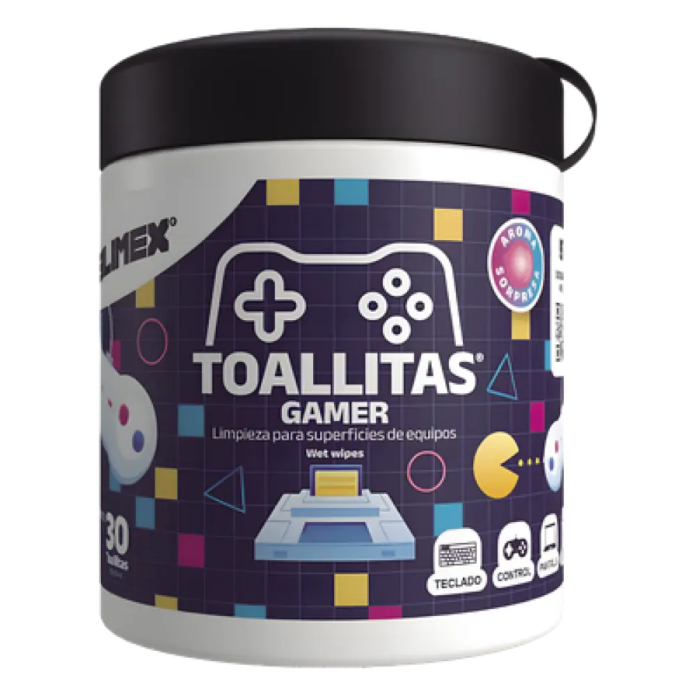 Toallitas de Limpieza / Antiestáticas / Antibacteriales / 30 Unidades / Aroma Chicle