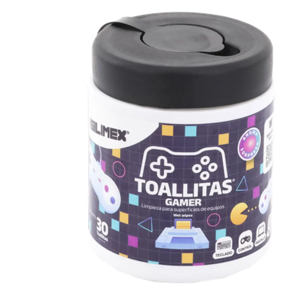 Toallitas de Limpieza / Antiestáticas / Antibacteriales / 30 Unidades / Aroma Chicle