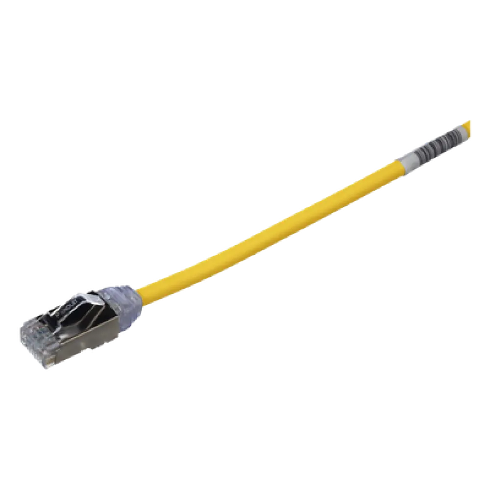 Patch Cord Cat6A / 28 AWG / S/FTP Blindado / CM/LS0H / 20 cm (0.66 ft) / Amarillo