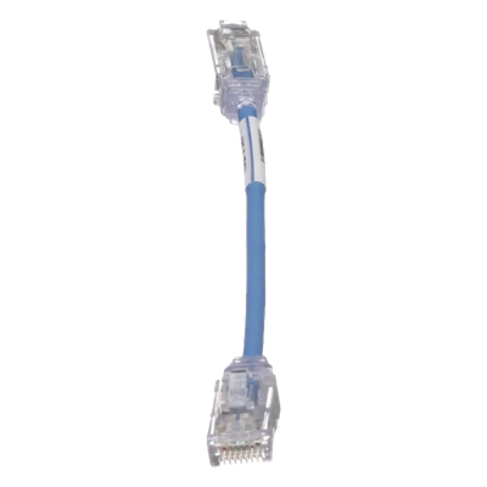 Cable de Parcheo UTP Cat6 / 28AWG Diámetro Reducido / 15.2 cm (0.5 pies) / Azul / LSZH/CM / PoE++