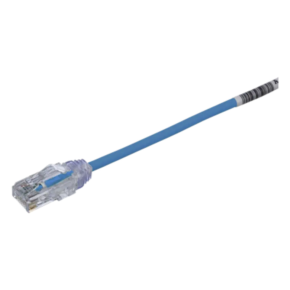 Cable de Parcheo UTP Cat6 / 28AWG Diámetro Reducido / 15.2 cm (0.5 pies) / Azul / LSZH/CM / PoE++